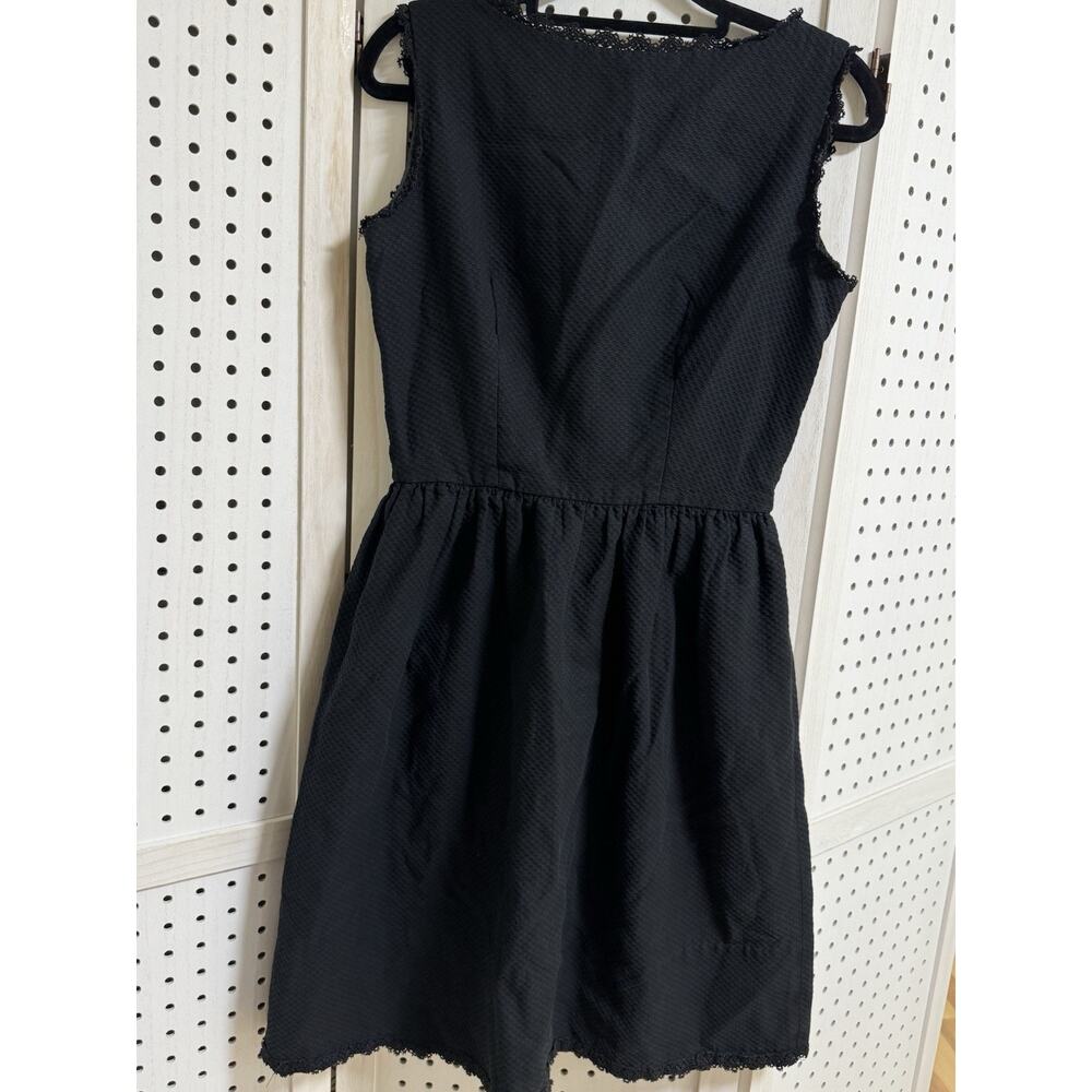 Lanz Originals 1960s Summer Dress Black Textured Dress